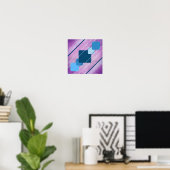 Lila Leinwand Blue Geometric AP0010 Posters Poster (Heimbüro)