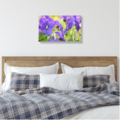 Lila Leinwand Pansy Art (Insitu (Schlafzimmer))