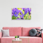 Lila Leinwand Pansy Art (Insitu (Wohnzimmer))