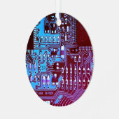 Lila Leiterkarte Gey PCB Ornament Aus Metall (Vorderseite links)