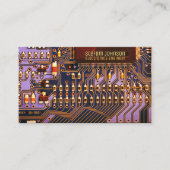 Lila Leiterplatten, Technik Visitenkarte (Vorderseite)