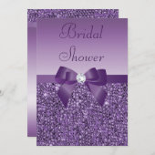 Lila Leiterplatten und Diamantspindel-Brautparty Einladung (Vorne/Hinten)