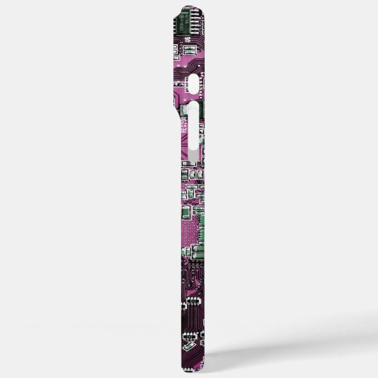 Lila Leiterplattenplatine Case-Mate iPhone Hülle (Rückseite / Links)