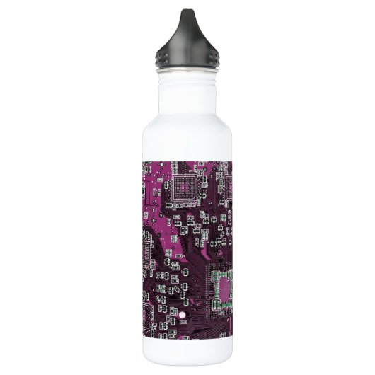 Lila Leiterplattenplatine Edelstahlflasche (Links)