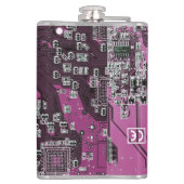 Lila Leiterplattenplatine Flachmann (Rückseite)