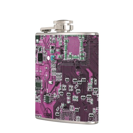 Lila Leiterplattenplatine Flachmann (Links)