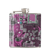 Lila Leiterplattenplatine Flachmann (Vorderseite)