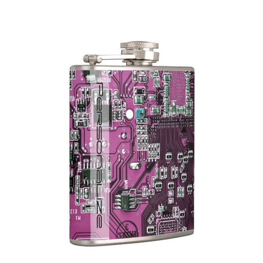 Lila Leiterplattenplatine Flachmann (Rechts)