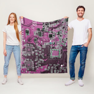 Lila Leiterplattenplatine Fleecedecke