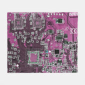 Lila Leiterplattenplatine Fleecedecke (Vorderseite (Horizontal))