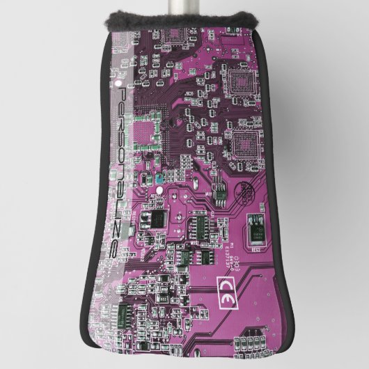 Lila Leiterplattenplatine Golf Headcover (Rotieren 90)