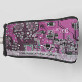 Lila Leiterplattenplatine Golf Headcover (Vorderseite)