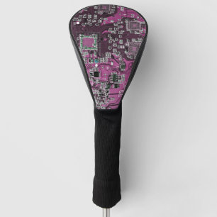 Lila Leiterplattenplatine Golf Headcover