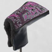 Lila Leiterplattenplatine Golf Headcover (3/4 Vorderseite)