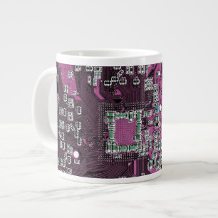 Lila Leiterplattenplatine Jumbo-Tasse