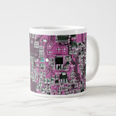 Lila Leiterplattenplatine Jumbo-Tasse (Vorderseite Rechts)