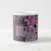 Lila Leiterplattenplatine Jumbo-Tasse (Vorderseite)