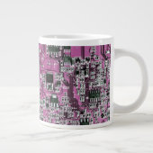 Lila Leiterplattenplatine Jumbo-Tasse (Rechts)