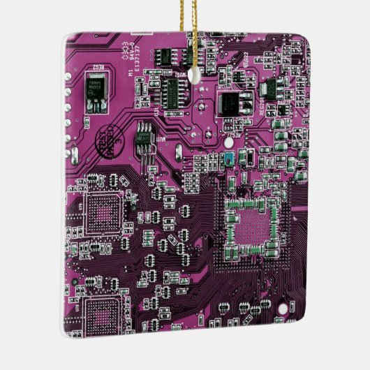 Lila Leiterplattenplatine Keramikornament (Rechts)