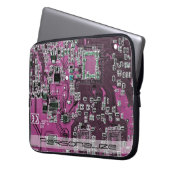 Lila Leiterplattenplatine Laptopschutzhülle (Vorderseite Links)