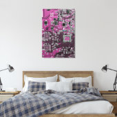 Lila Leiterplattenplatine Leinwanddruck (Insitu (Schlafzimmer))