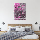 Lila Leiterplattenplatine Leinwanddruck (Insitu (Schlafzimmer))
