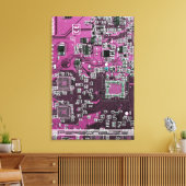 Lila Leiterplattenplatine Leinwanddruck (Insitu (Wohnzimmer))