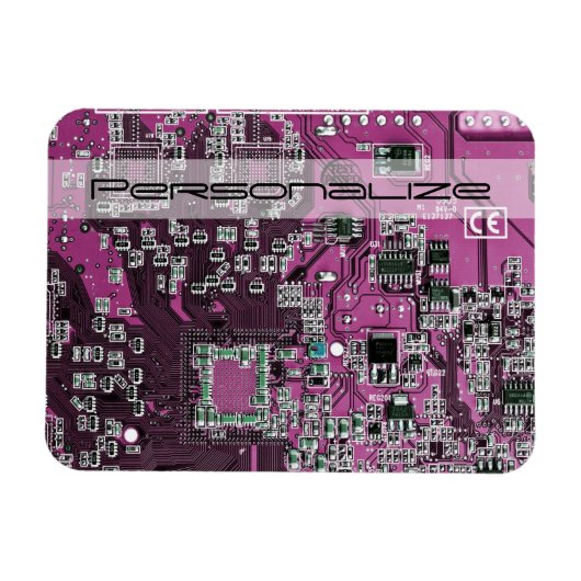 Lila Leiterplattenplatine Magnet (Horizontal)