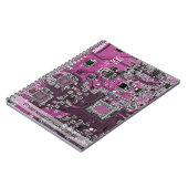 Lila Leiterplattenplatine Notizblock (Linke Seite)