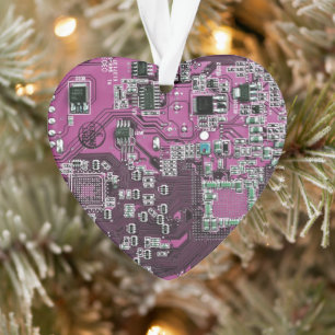 Lila Leiterplattenplatine Ornament