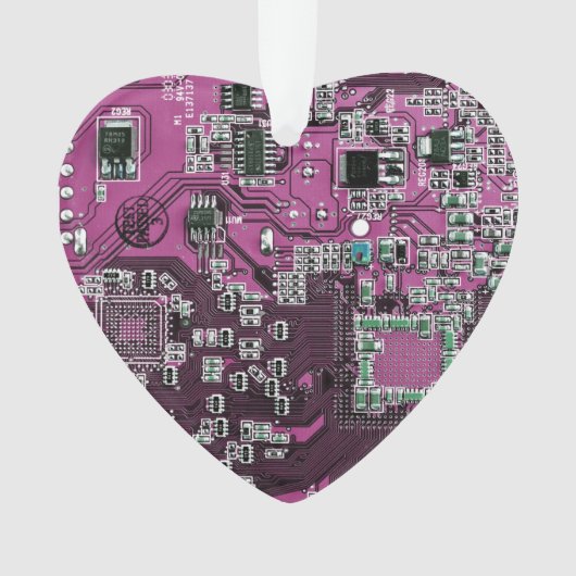 Lila Leiterplattenplatine Ornament (Vorderseite)