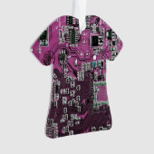 Lila Leiterplattenplatine Ornament (Vorderseite)