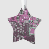 Lila Leiterplattenplatine Ornament (Vorderseite)