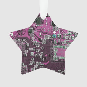 Lila Leiterplattenplatine Ornament