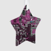Lila Leiterplattenplatine Ornament (Vorderseite)
