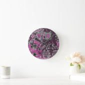 Lila Leiterplattenplatine Runde Wanduhr (Zuhause)