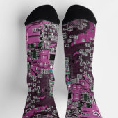 Lila Leiterplattenplatine Socken (Oben)