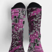 Lila Leiterplattenplatine Socken (Oben)