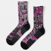 Lila Leiterplattenplatine Socken (Links)