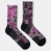 Lila Leiterplattenplatine Socken (Rechts)