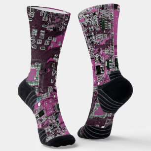 Lila Leiterplattenplatine Socken