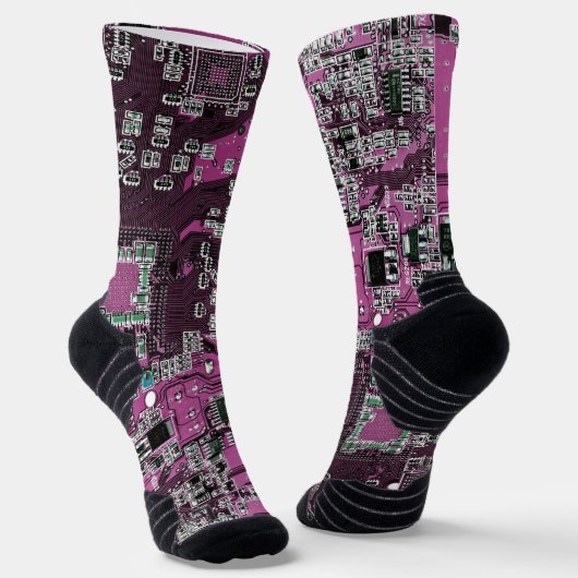 Lila Leiterplattenplatine Socken (Gewinkelt)