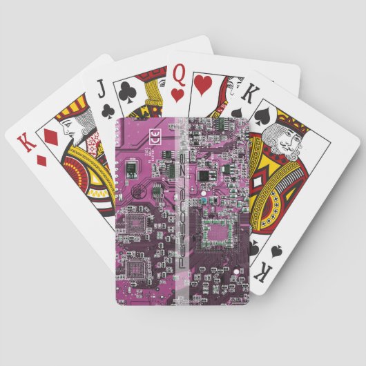 Lila Leiterplattenplatine Spielkarten (Rückseite)
