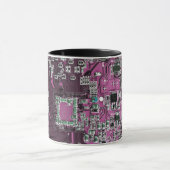 Lila Leiterplattenplatine Tasse (Zentrum)
