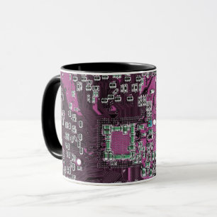 Lila Leiterplattenplatine Tasse