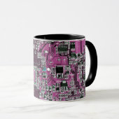 Lila Leiterplattenplatine Tasse (VorderseiteRechts)