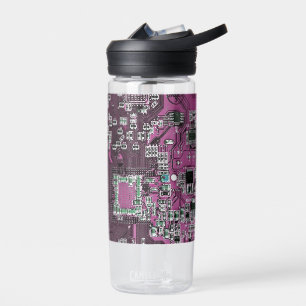 Lila Leiterplattenplatine Trinkflasche