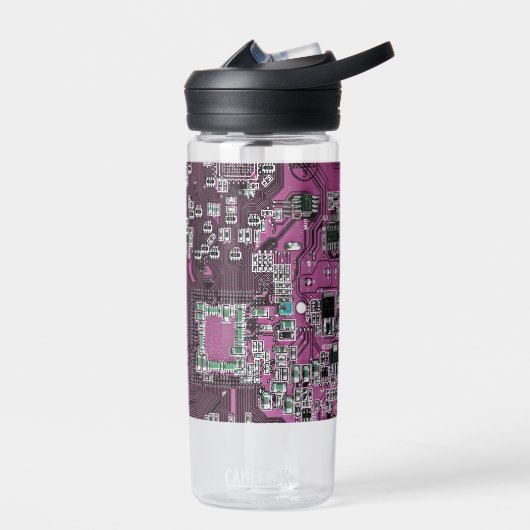 Lila Leiterplattenplatine Trinkflasche (Links)