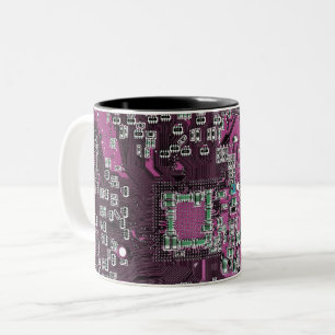 Lila Leiterplattenplatine Zweifarbige Tasse