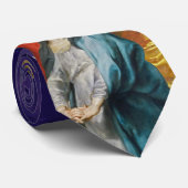 Lila Lent Sunday Crucifixe of Christ Neck Tie Krawatte (Gerollt)